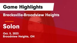 Brecksville-Broadview Heights  vs Solon  Game Highlights - Oct. 5, 2023