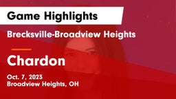 Brecksville-Broadview Heights  vs Chardon  Game Highlights - Oct. 7, 2023