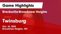 Brecksville-Broadview Heights  vs Twinsburg  Game Highlights - Oct. 10, 2023