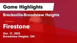 Brecksville-Broadview Heights  vs Firestone  Game Highlights - Oct. 17, 2023