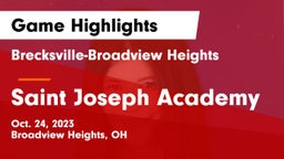 Brecksville-Broadview Heights  vs Saint Joseph Academy Game Highlights - Oct. 24, 2023