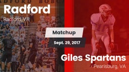 Matchup: Radford  vs. Giles  Spartans 2017