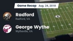 Recap: Radford  vs. George Wythe  2018