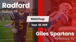 Matchup: Radford  vs. Giles  Spartans 2018