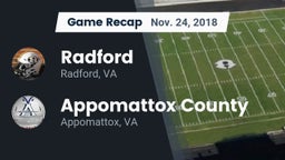 Recap: Radford  vs. Appomattox County  2018