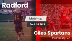 Matchup: Radford  vs. Giles  Spartans 2019