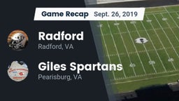 Recap: Radford  vs. Giles  Spartans 2019