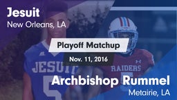 Matchup: Jesuit  vs. Archbishop Rummel  2016