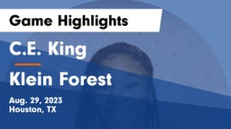 C.E. King  vs Klein Forest  Game Highlights - Aug. 29, 2023