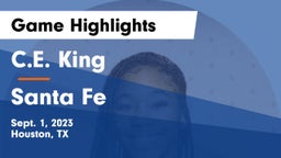C.E. King  vs Santa Fe  Game Highlights - Sept. 1, 2023