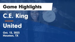 C.E. King  vs United  Game Highlights - Oct. 13, 2023