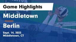 Middletown  vs Berlin Game Highlights - Sept. 14, 2023