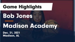 Bob Jones  vs Madison Academy  Game Highlights - Dec. 21, 2021