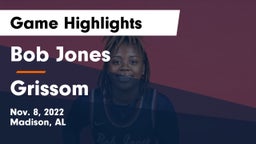 Bob Jones  vs Grissom  Game Highlights - Nov. 8, 2022