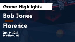 Bob Jones  vs Florence  Game Highlights - Jan. 9, 2024