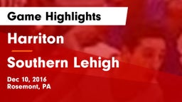 Harriton  vs Southern Lehigh  Game Highlights - Dec 10, 2016