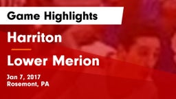 Harriton  vs Lower Merion  Game Highlights - Jan 7, 2017