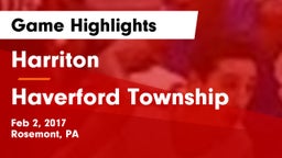 Harriton  vs Haverford Township  Game Highlights - Feb 2, 2017