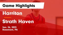 Harriton  vs Strath Haven  Game Highlights - Jan. 26, 2023
