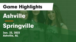 Ashville  vs Springville Game Highlights - Jan. 23, 2023