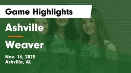 Ashville  vs Weaver Game Highlights - Nov. 16, 2023