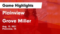 Plainview  vs Grove Miller Game Highlights - Aug. 13, 2021