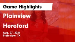 Plainview  vs Hereford Game Highlights - Aug. 27, 2021