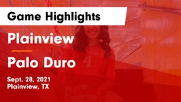 Plainview  vs Palo Duro  Game Highlights - Sept. 28, 2021