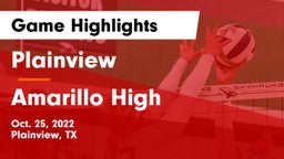 Plainview  vs Amarillo High  Game Highlights - Oct. 25, 2022