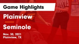 Plainview  vs Seminole  Game Highlights - Nov. 30, 2021