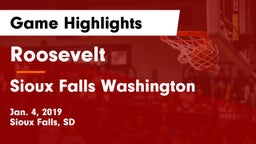 Roosevelt  vs Sioux Falls Washington  Game Highlights - Jan. 4, 2019