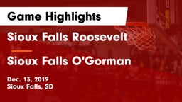 Sioux Falls Roosevelt  vs Sioux Falls O'Gorman  Game Highlights - Dec. 13, 2019