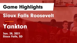 Sioux Falls Roosevelt  vs Yankton  Game Highlights - Jan. 28, 2021