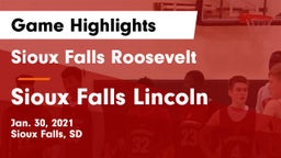 Sioux Falls Roosevelt  vs Sioux Falls Lincoln  Game Highlights - Jan. 30, 2021