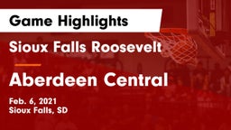 Sioux Falls Roosevelt  vs Aberdeen Central  Game Highlights - Feb. 6, 2021