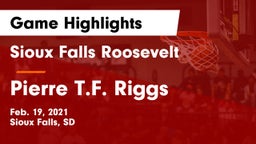 Sioux Falls Roosevelt  vs Pierre T.F. Riggs  Game Highlights - Feb. 19, 2021