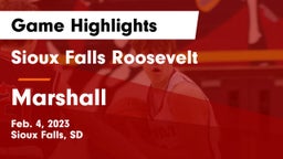 Sioux Falls Roosevelt  vs Marshall  Game Highlights - Feb. 4, 2023