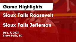 Sioux Falls Roosevelt  vs Sioux Falls Jefferson  Game Highlights - Dec. 9, 2023