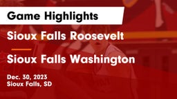 Sioux Falls Roosevelt  vs Sioux Falls Washington  Game Highlights - Dec. 30, 2023