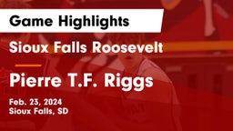 Sioux Falls Roosevelt  vs Pierre T.F. Riggs  Game Highlights - Feb. 23, 2024