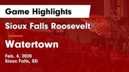 Sioux Falls Roosevelt  vs Watertown  Game Highlights - Feb. 4, 2020