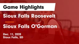 Sioux Falls Roosevelt  vs Sioux Falls O'Gorman  Game Highlights - Dec. 11, 2020