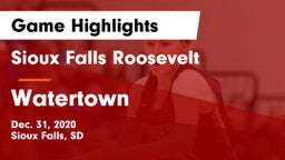Sioux Falls Roosevelt  vs Watertown  Game Highlights - Dec. 31, 2020