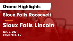 Sioux Falls Roosevelt  vs Sioux Falls Lincoln  Game Highlights - Jan. 9, 2021