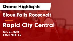 Sioux Falls Roosevelt  vs Rapid City Central  Game Highlights - Jan. 23, 2021