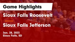 Sioux Falls Roosevelt  vs Sioux Falls Jefferson  Game Highlights - Jan. 28, 2023