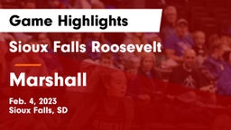 Sioux Falls Roosevelt  vs Marshall  Game Highlights - Feb. 4, 2023