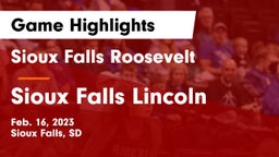 Sioux Falls Roosevelt  vs Sioux Falls Lincoln  Game Highlights - Feb. 16, 2023