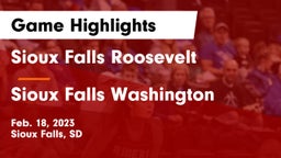 Sioux Falls Roosevelt  vs Sioux Falls Washington  Game Highlights - Feb. 18, 2023