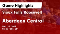 Sioux Falls Roosevelt  vs Aberdeen Central  Game Highlights - Feb. 27, 2023